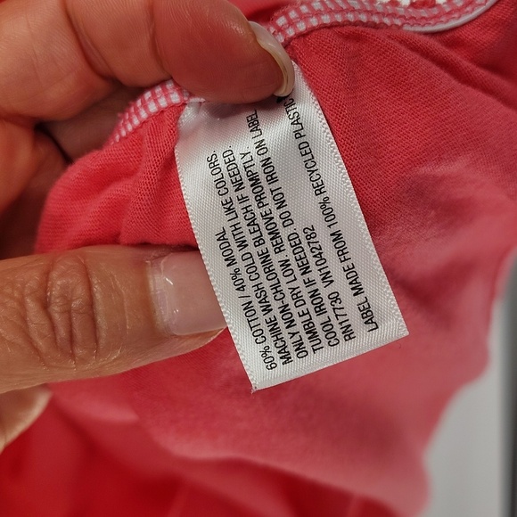 Isabel Maternity By Ingred & Isabel V Neck Tee Size XL Pink Short Sleeve Tee - Picture 6 of 7